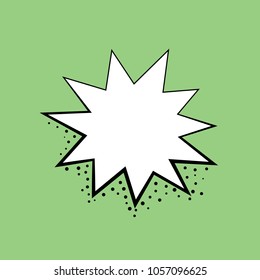 Speech bubble design template. Vector illustration in retro style.