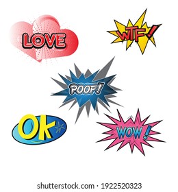 Speech bubble design vector elements