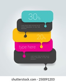 Speech bubble diagram, scheme. Infographic element.