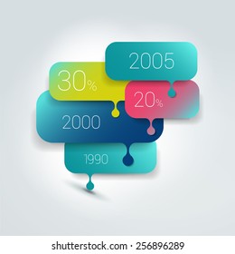 Speech bubble diagram, scheme. Infographic element.