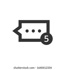 Speech bubble and dialog balloon line style vector icon. Isolated chat sign on white background