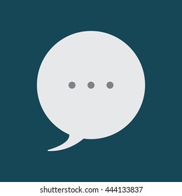 speech bubble dialog box icon on color background