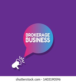 Speech bubble dialog with business term saying Brokerage Business. can be used as label,sticker,banner.speaker or megaphone icon