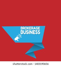 Speech bubble dialog with business term saying Brokerage Business. can be used as label,sticker,banner.speaker or megaphone icon