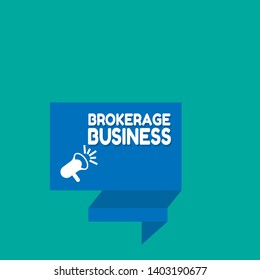 Speech bubble dialog with business term saying Brokerage Business. can be used as label,sticker,banner.speaker or megaphone icon