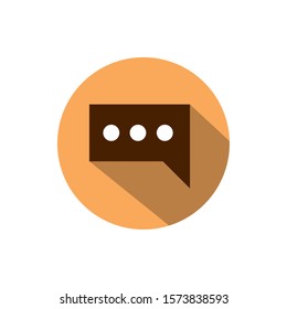 speech bubble dialogue business strategy icon block shadow vector illustration
