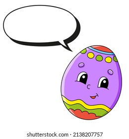 Speech bubble of different shape. With a cute cartoon character. Hand drawn. Thinking balloons. Vector illustration isolated on white background. doodle style.