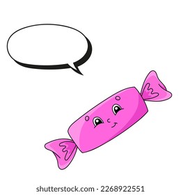 Speech bubble of different shape. With a cute cartoon character. Hand drawn. Thinking balloons. Isolated on white background. doodle style. Vector illustration.