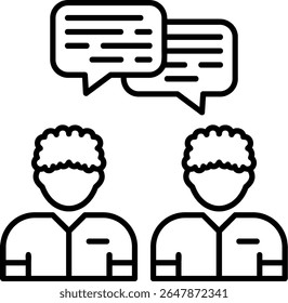 Speech Bubble (Discussion) Filled Style Icon Design