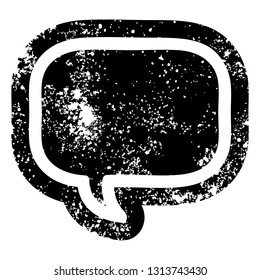 speech bubble distressed icon symbol
