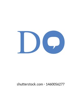 Speech bubble Do Word. Vector callout typography design for social media and bloggers. Motivation to do something. vector illustration isolated on white background.