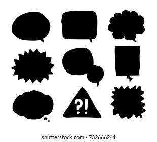 Speech Bubble Doodle Stock Vector (Royalty Free) 732666241 | Shutterstock