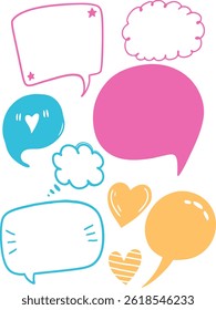 Speech Bubble Doodle cartoon illustration