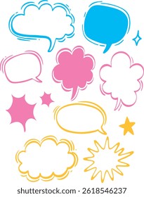 Speech Bubble Doodle cartoon illustration