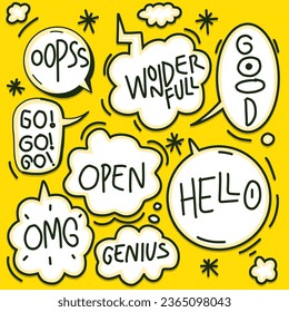 Sprechblase doodle handgezeichnet