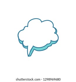 speech bubble doodle icon