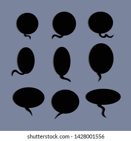 Speech bubble doodle icon. Cute hand draw like set or collection in vector. Clouds, air, balloon, chat, dialogue for your project or advertising