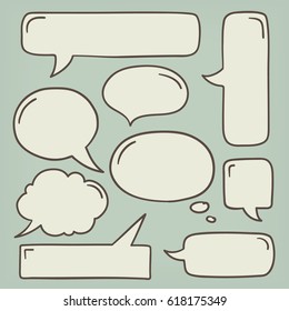 Speech Bubble Doodle Set