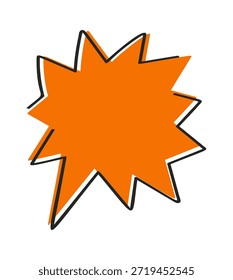 Estallido de la estrella del doodle de la burbuja del discurso