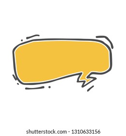 speech bubble in doodle style