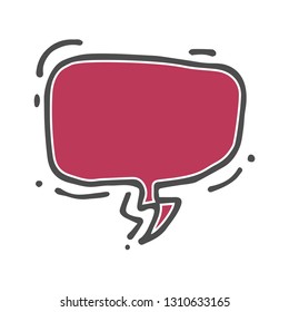 speech bubble in doodle style