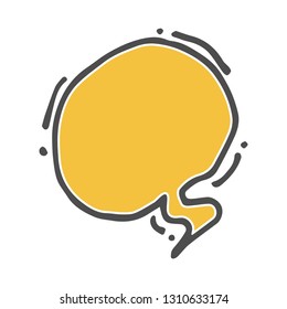 speech bubble in doodle style