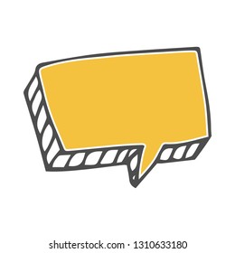 speech bubble in doodle style