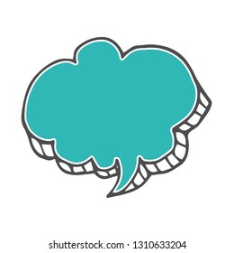 speech bubble in doodle style