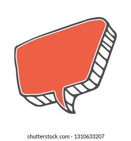 speech bubble in doodle style