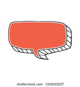 speech bubble in doodle style