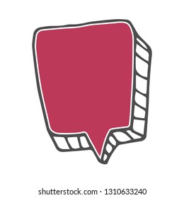speech bubble in doodle style