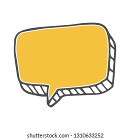 speech bubble in doodle style