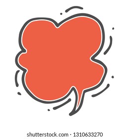 speech bubble in doodle style