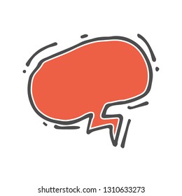 speech bubble in doodle style