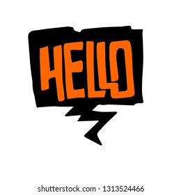 Speech bubble in doodle style