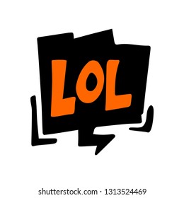 Speech bubble in doodle style.  lol.