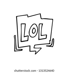 Speech bubble in doodle style. lol.