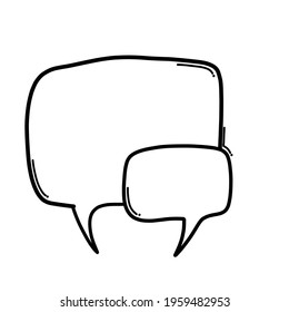 Speech bubble Doodle vector icon. Drawing sketch illustration hand drawn cartoon line.