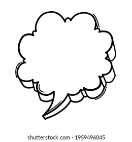 Speech bubble Doodle vector icon. Drawing sketch illustration hand drawn cartoon line.