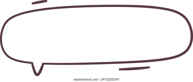 Ilustración vectorial de garabato de burbuja de discurso