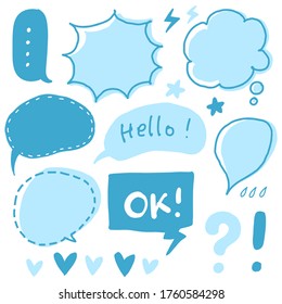 speech bubble doodle white background