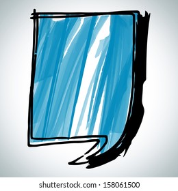 Speech bubble draw style : blue theme