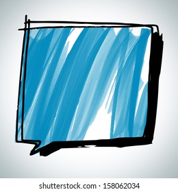 Speech bubble draw style : blue theme