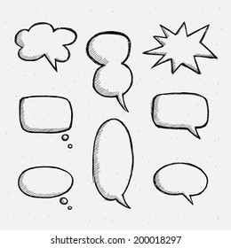 Speech bubble drawing.