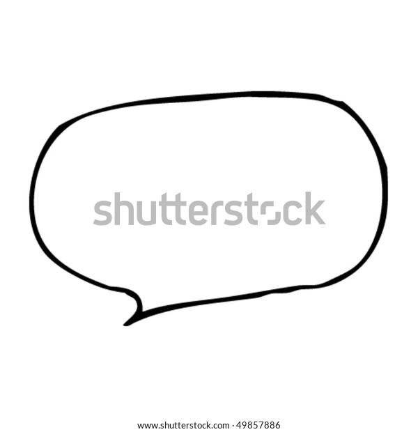 Speech Bubble Drawing Stock Vector (Royalty Free) 49857886