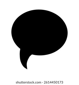 Speech bubble drawn icon vector. Hand draw elements illustration sign. Text bubble symbol or logo.
