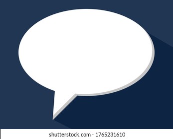 Speech bubble eclipse icon.Callout ellipse.Communication Message.Vector illustration eps