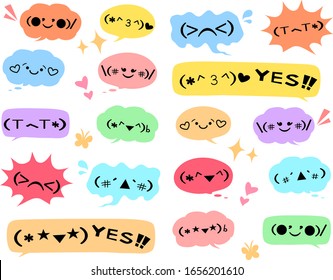 Speech bubble with emotion. vector
