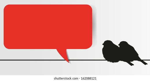 speech bubble end two birds