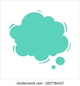 Speech Bubble for Entering Conversation Messages and Thoughts of Cartoon Characters